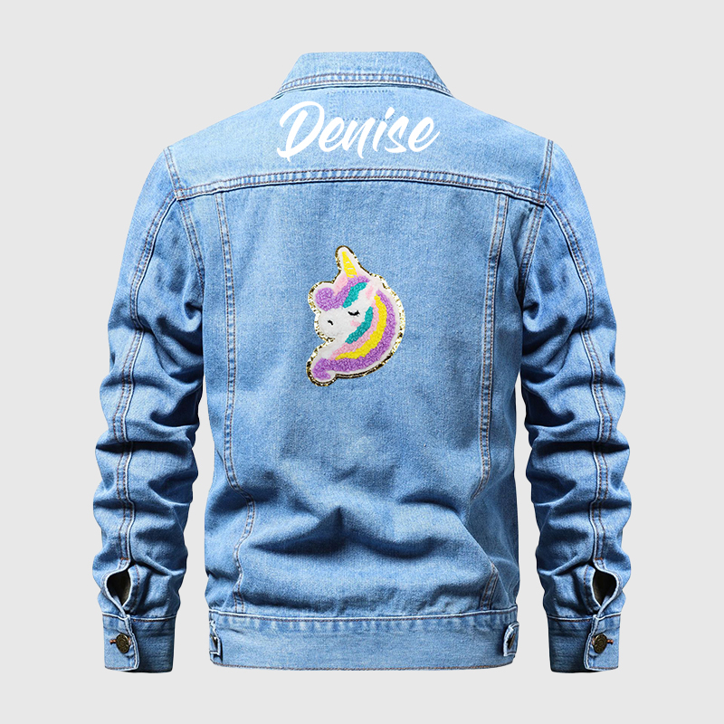 Personalized Adults Denim Patch Jacket| Adults02