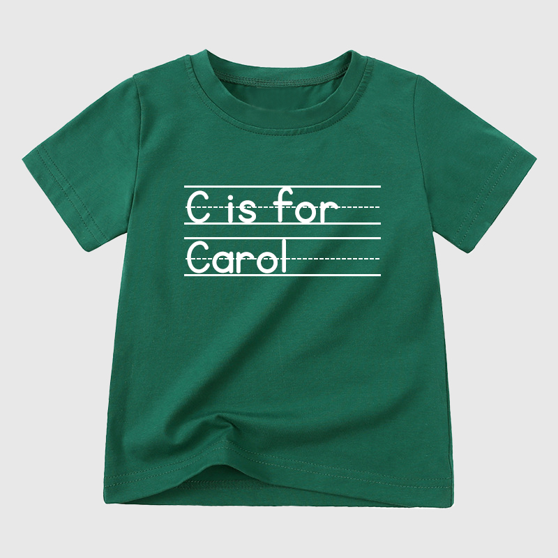 Personalized Kids Back To School Alphabet Name T-Shirt| Cloth1902