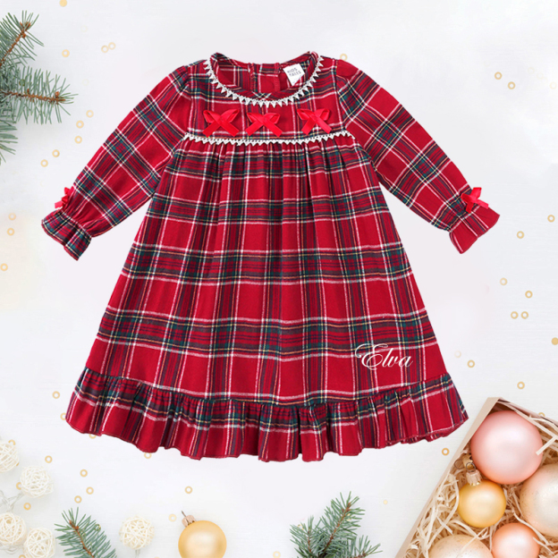 Personalized Kids Embroidered Name Christmas Pajamas| Cloth206