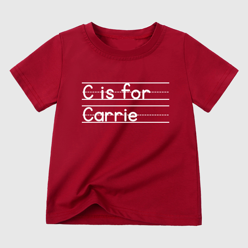 Personalized Kids Back To School Alphabet Name T-Shirt| Cloth1902