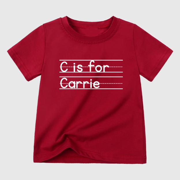 Personalized Kids Back To School Alphabet Name T-Shirt| Cloth1902