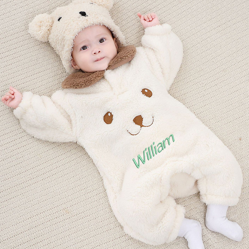 Personalized Baby Winter Embroidered Jumpsuit Coat| BBCloth74
