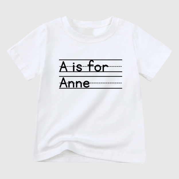 Personalized Kids Back To School Alphabet Name T-Shirt| Cloth1902