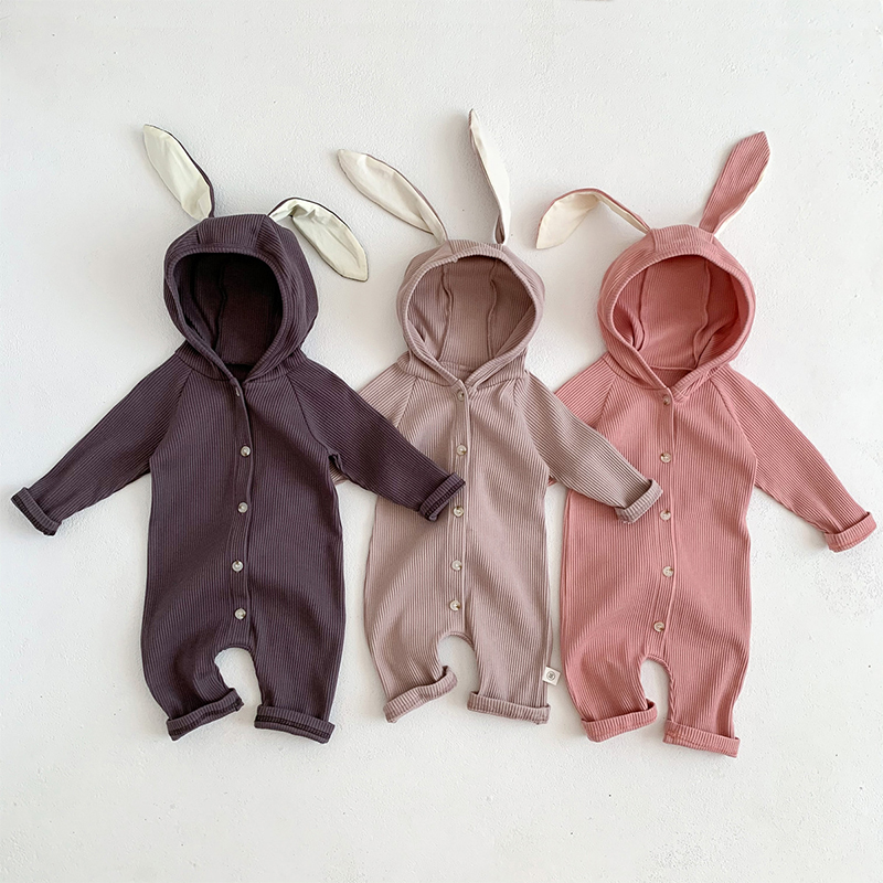 Personalized Kids Embroidered Bunny Long Eared Romper Jumpsuit| BBcloth80