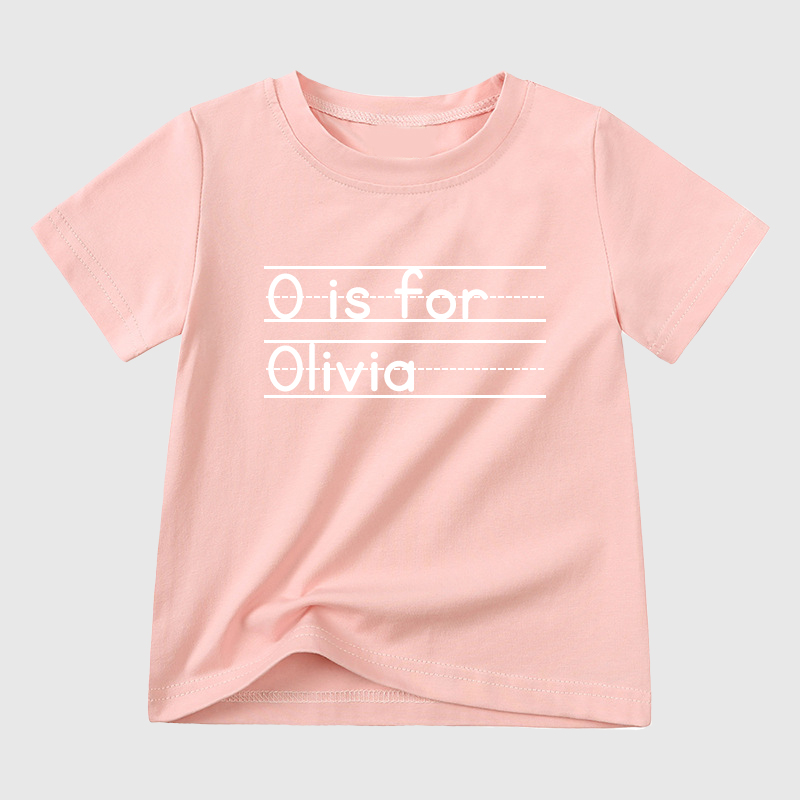 Personalized Kids Back To School Alphabet Name T-Shirt| Cloth1902