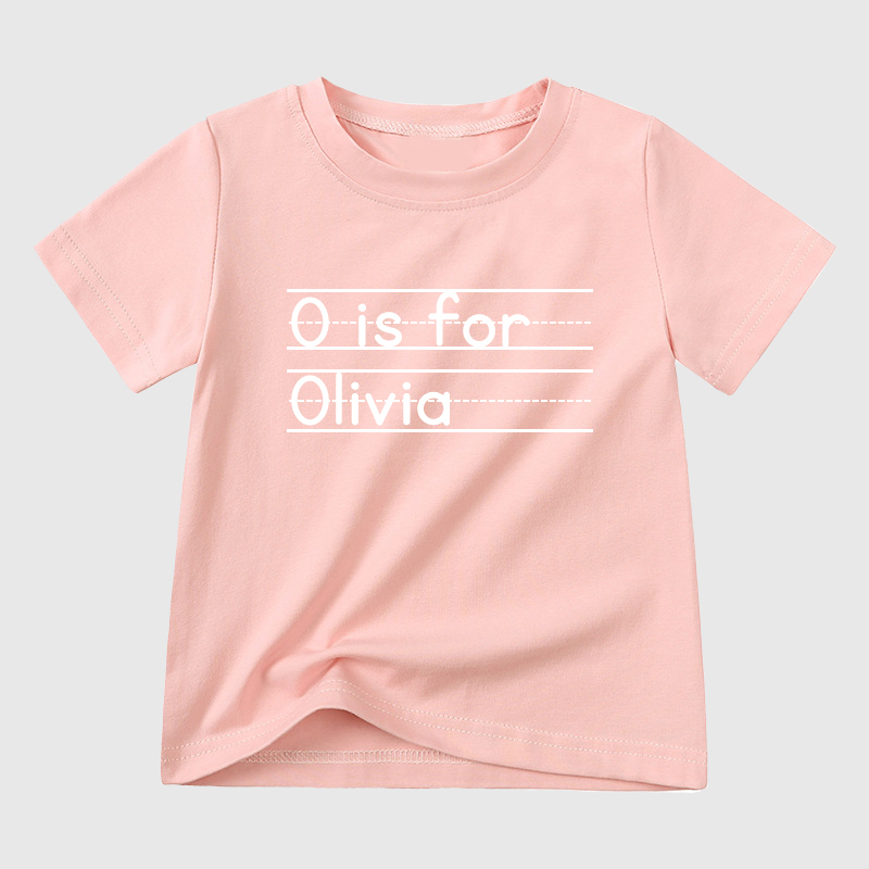 Personalized Kids Back To School Alphabet Name T-Shirt| Cloth1902