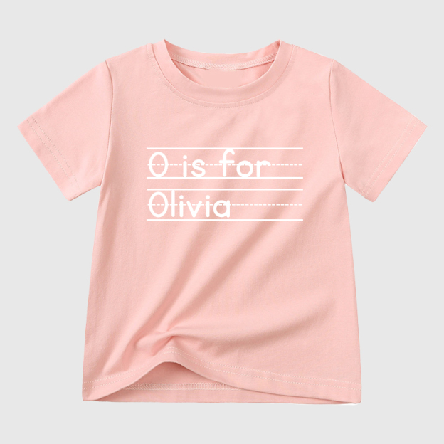 Personalized Kids Back To School Alphabet Name T-Shirt| Cloth1902