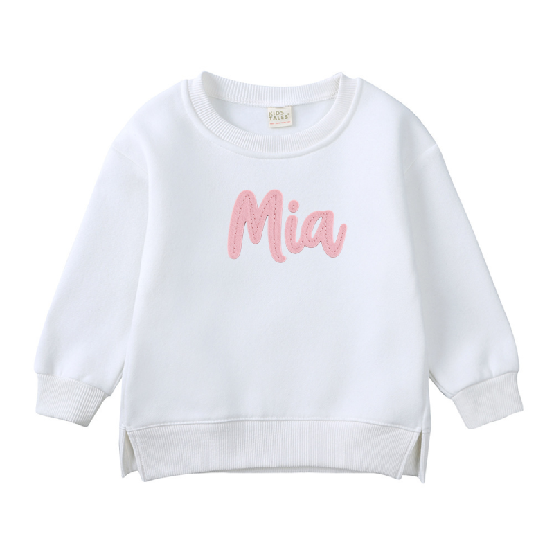 Personalized Hand-Embroidered Kid Cozy Soft Crewneck Sweatshirt | Cloth293