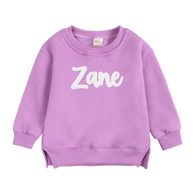 Personalized Hand-Embroidered Kid Cozy Soft Crewneck Sweatshirt | Cloth293