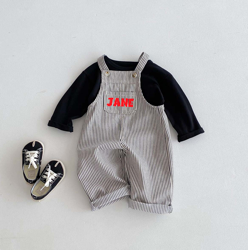 Personalized Kids Oversized Denim Overalls| Pants11