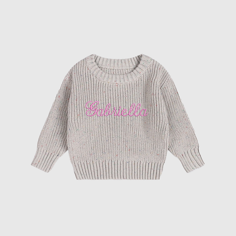 Personalized Kids Winter Warm Embroidered Sweater| Cloth205