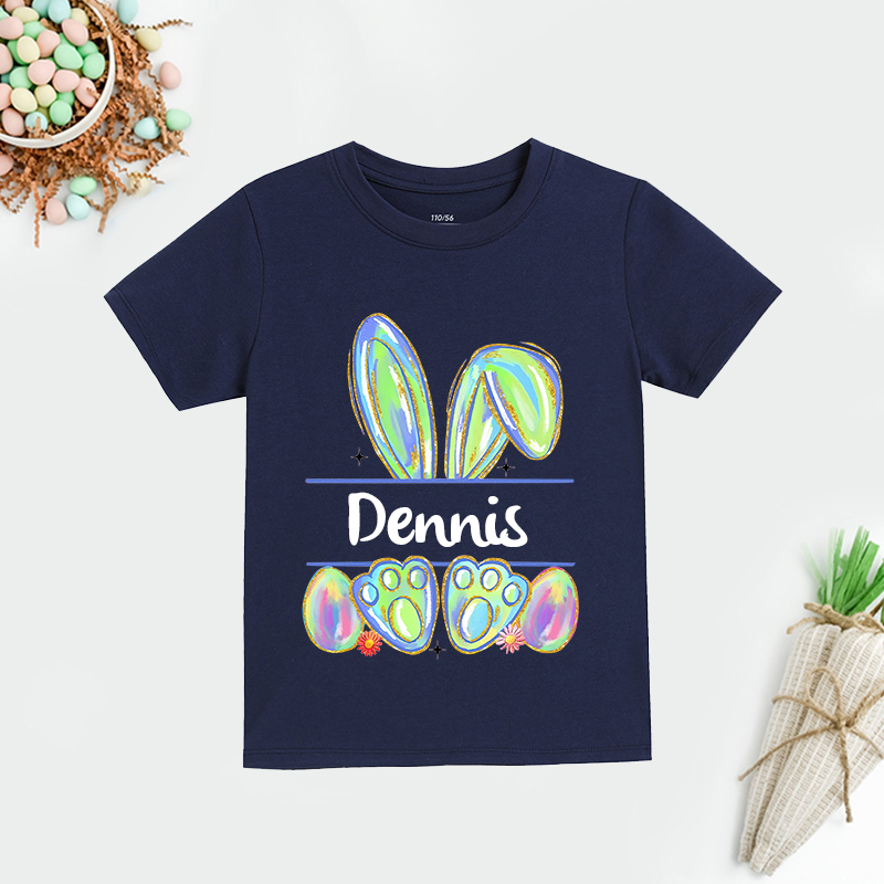 Personalized Kids Bunny Summer T-Shirt| Cloth1413