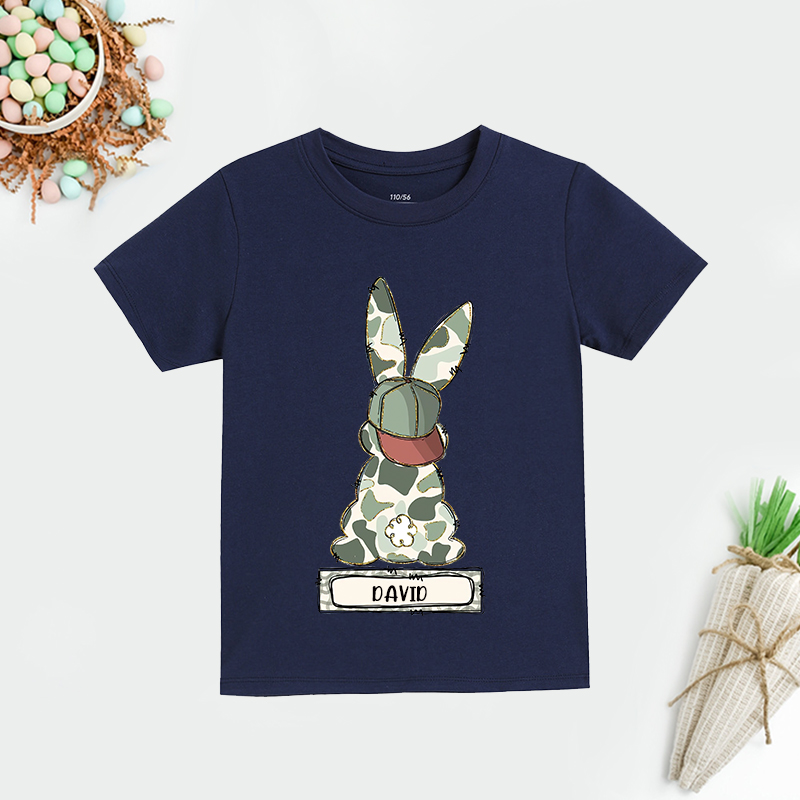 Personalized Kids Bunny Summer T-Shirt| Cloth1417