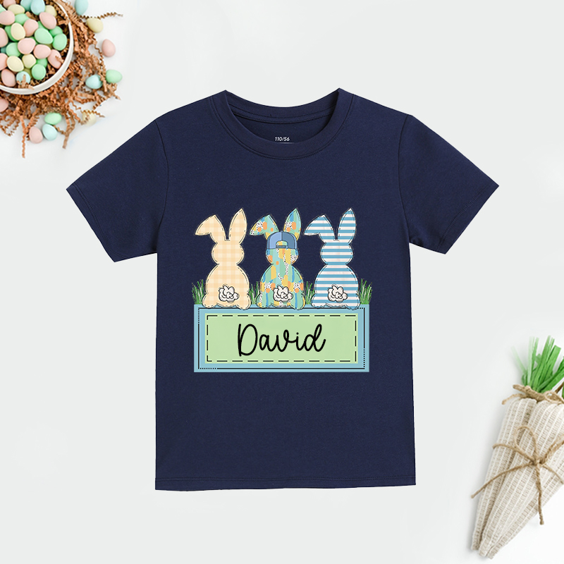 Personalized Kids Bunny Summer T-Shirt| Cloth1420