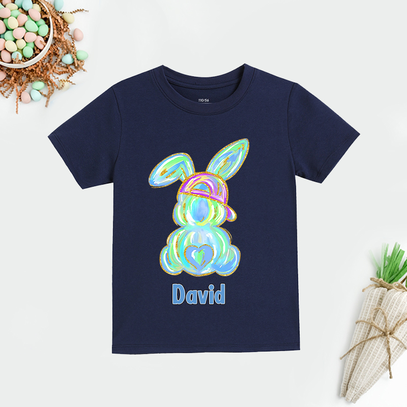 Personalized Kids Bunny Summer T-Shirt| Cloth1411