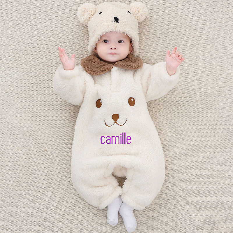 Personalized Baby Winter Embroidered Jumpsuit Coat| BBCloth74