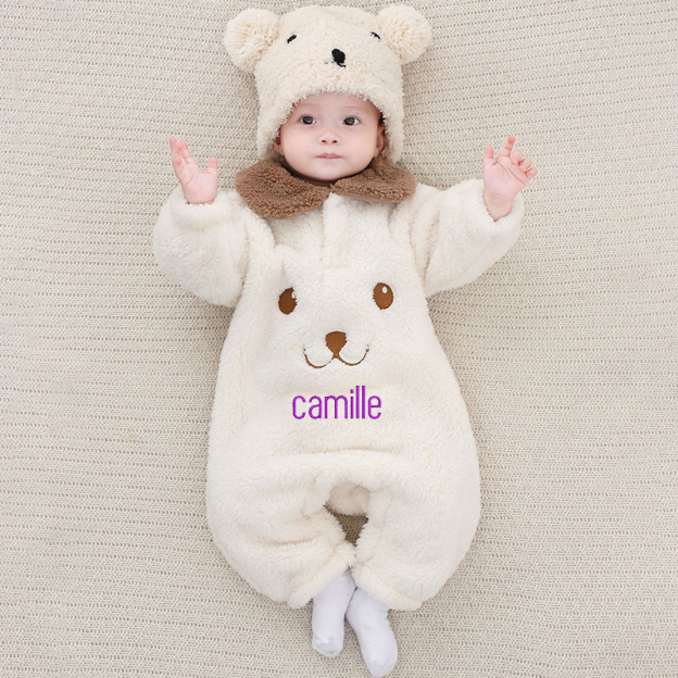 Personalized Baby Winter Embroidered Jumpsuit Coat| BBCloth74