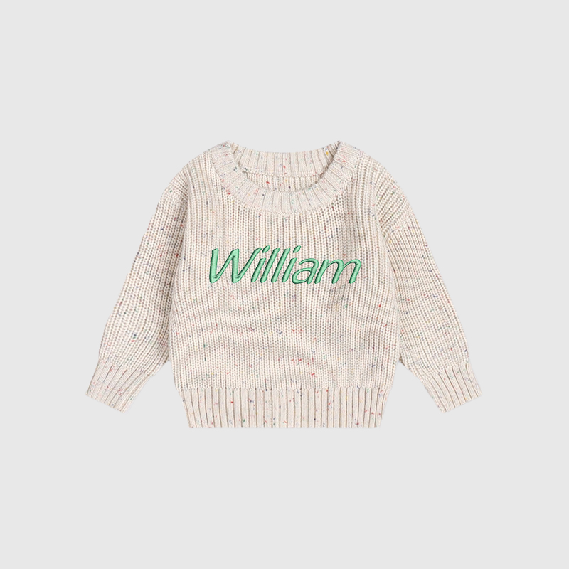 Personalized Kids Winter Warm Embroidered Sweater| Cloth205
