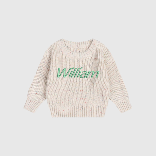 Personalized Kids Winter Warm Embroidered Sweater| Cloth205