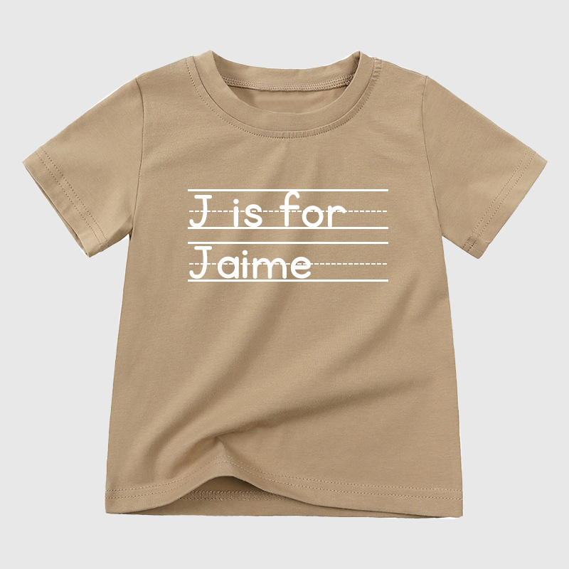 Personalized Kids Back To School Alphabet Name T-Shirt| Cloth1902