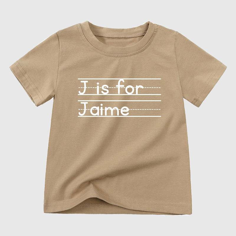 Personalized Kids Back To School Alphabet Name T-Shirt| Cloth1902