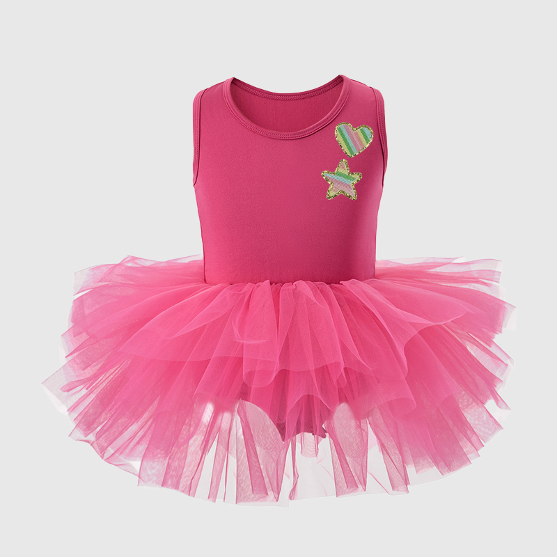 Personalized Girls Patch Dance TuTu Dress| Dress05