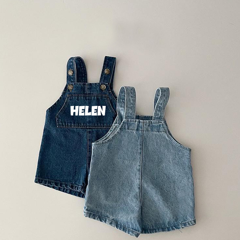 Personalized Kids Demin Overalls| Pants12