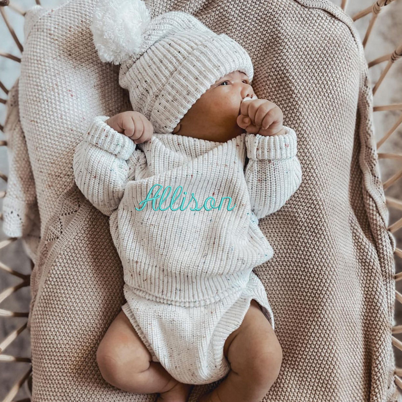 Personalized Kids Winter Warm Embroidered Sweater| Cloth205