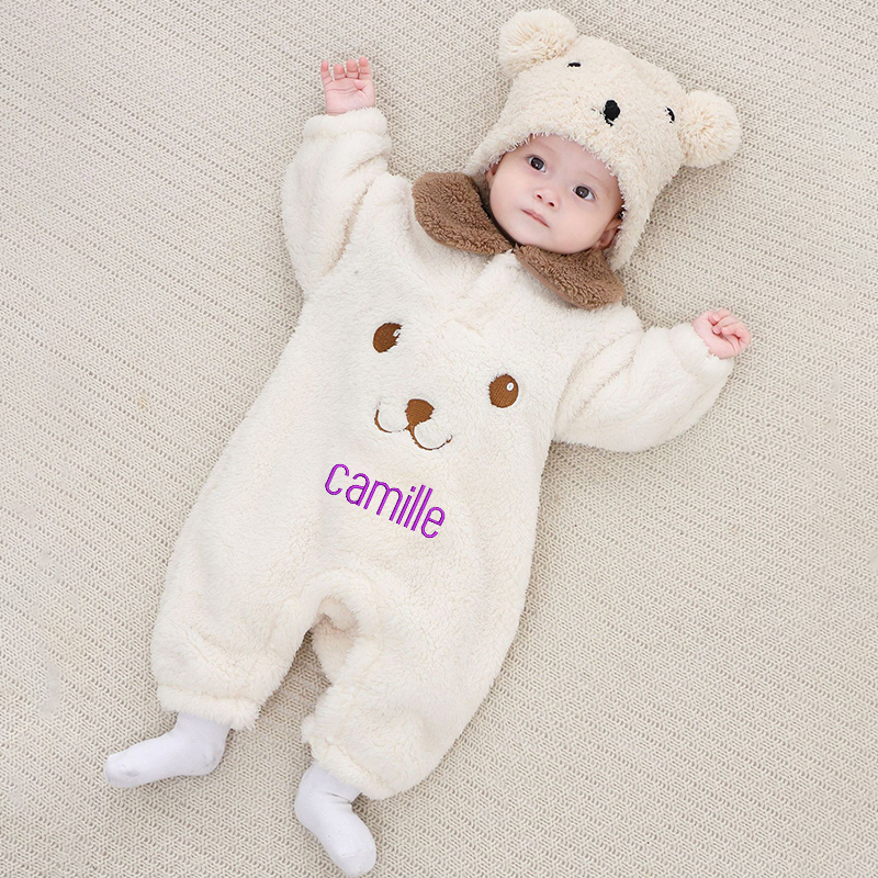 Personalized Baby Winter Embroidered Jumpsuit Coat| BBCloth74