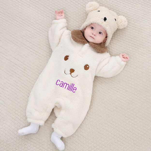 Personalized Baby Winter Embroidered Jumpsuit Coat| BBCloth74