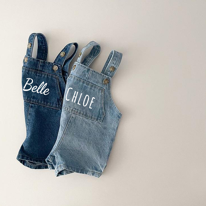 Personalized Kids Demin Overalls| Pants12