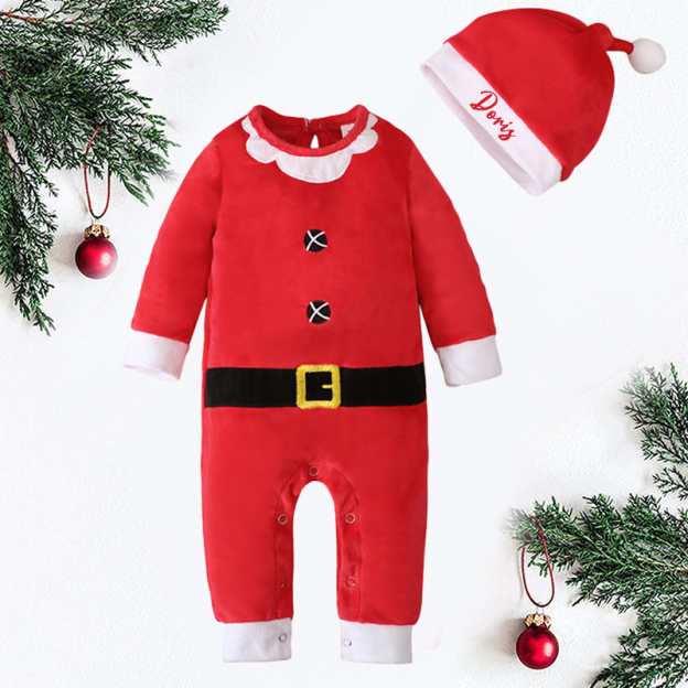 Personalized Baby Christmas Costume Santa Set| BBCloth76