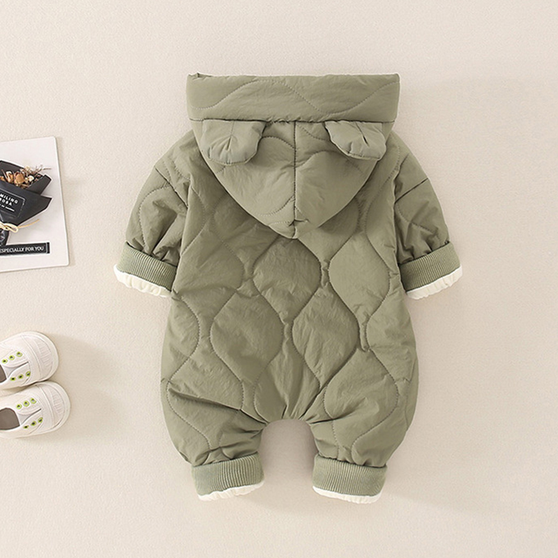 Personalized Baby Winter Embroidered Hooded Jumpsuit Coat| BBCloth72