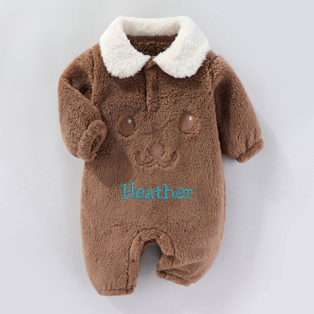 Personalized Baby Winter Embroidered Jumpsuit Coat| BBCloth74