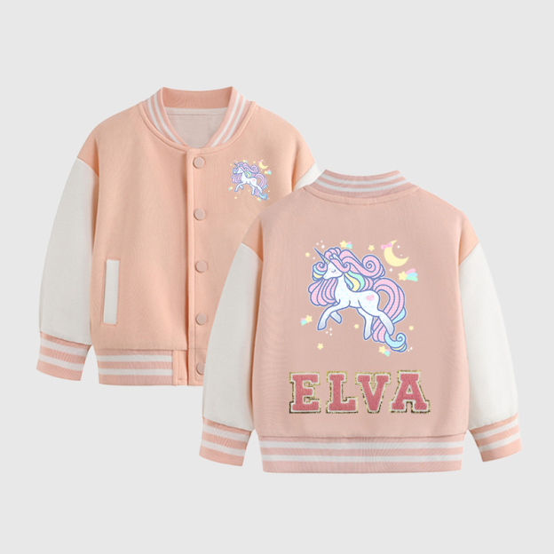 Personalized Unicorn Kids Baseball Jacket| Cloth198