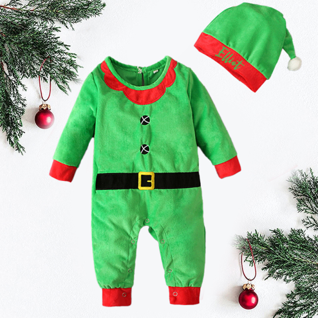 Personalized Baby Christmas Costume Santa Set| BBCloth76