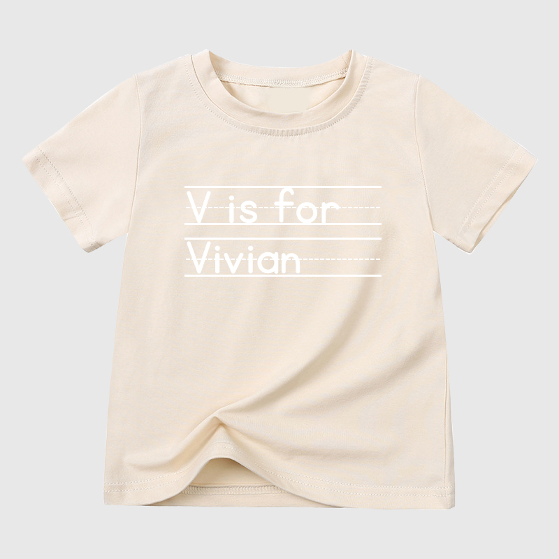 Personalized Kids Back To School Alphabet Name T-Shirt| Cloth1902