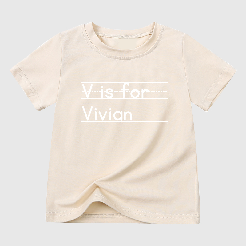 Personalized Kids Back To School Alphabet Name T-Shirt| Cloth1902