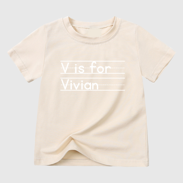 Personalized Kids Back To School Alphabet Name T-Shirt| Cloth1902