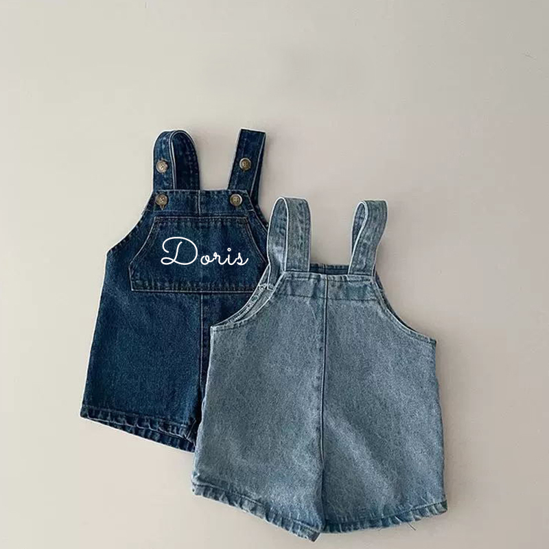 Personalized Kids Demin Overalls| Pants12