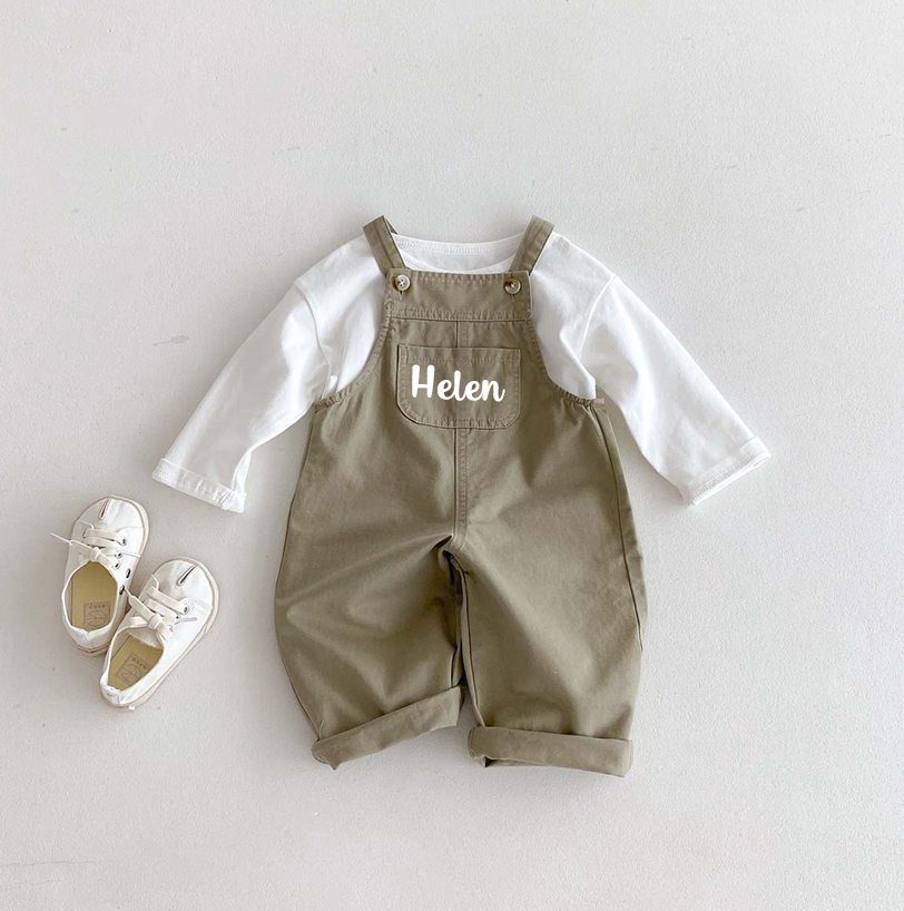 Personalized Kids Oversized Denim Overalls| Pants11
