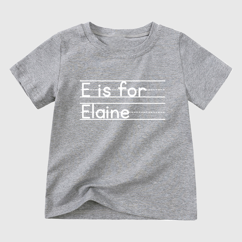 Personalized Kids Back To School Alphabet Name T-Shirt| Cloth1902