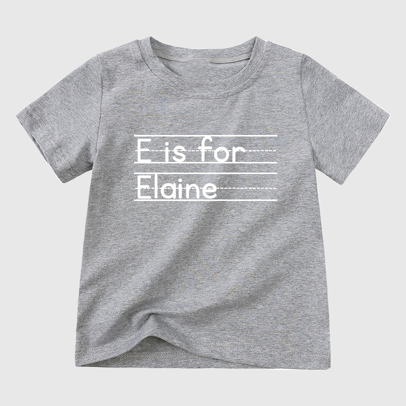 Personalized Kids Back To School Alphabet Name T-Shirt| Cloth1902