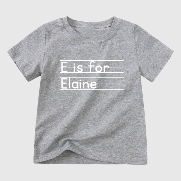 Personalized Kids Back To School Alphabet Name T-Shirt| Cloth1902