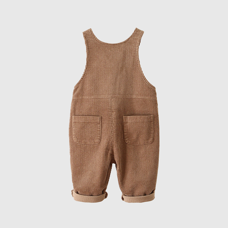 Personalized Kids Corduroy Embroidered Overalls| Pants02