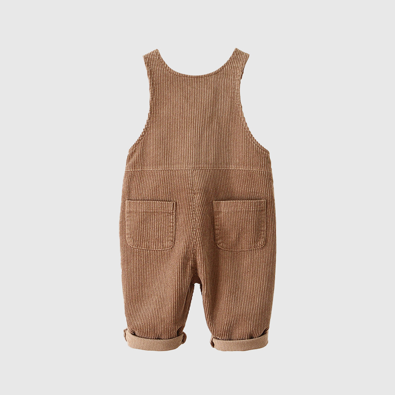 Personalized Kids Corduroy Embroidered Overalls| Pants02