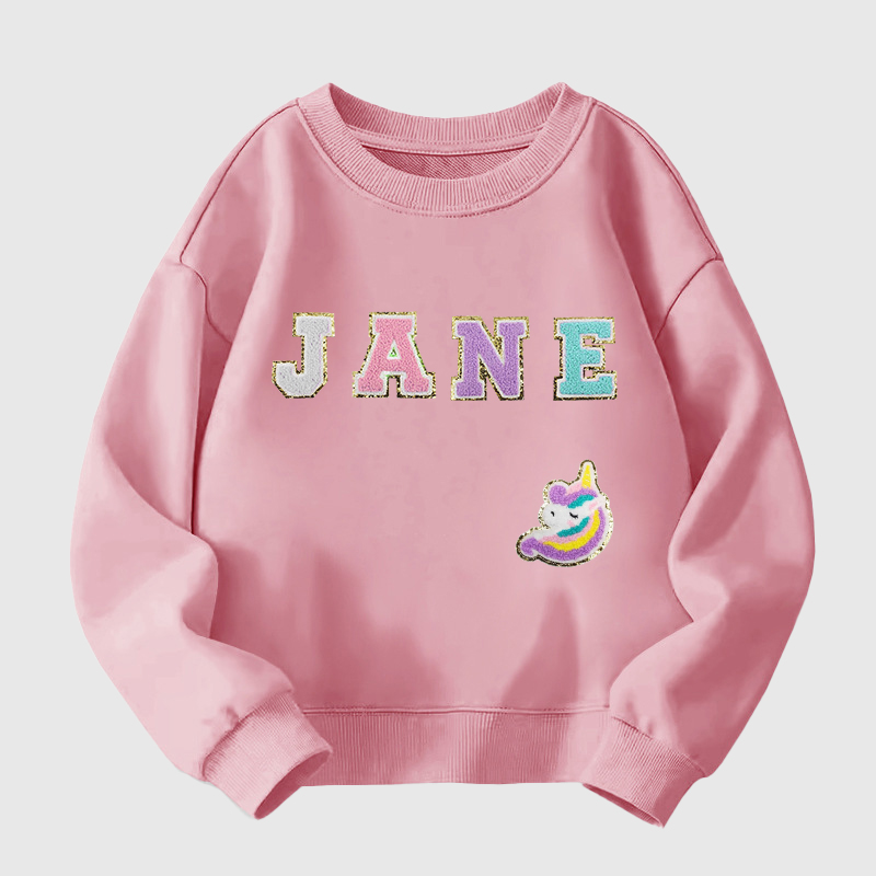 Personalized Girls Patches Sweatshirt |Cloth194