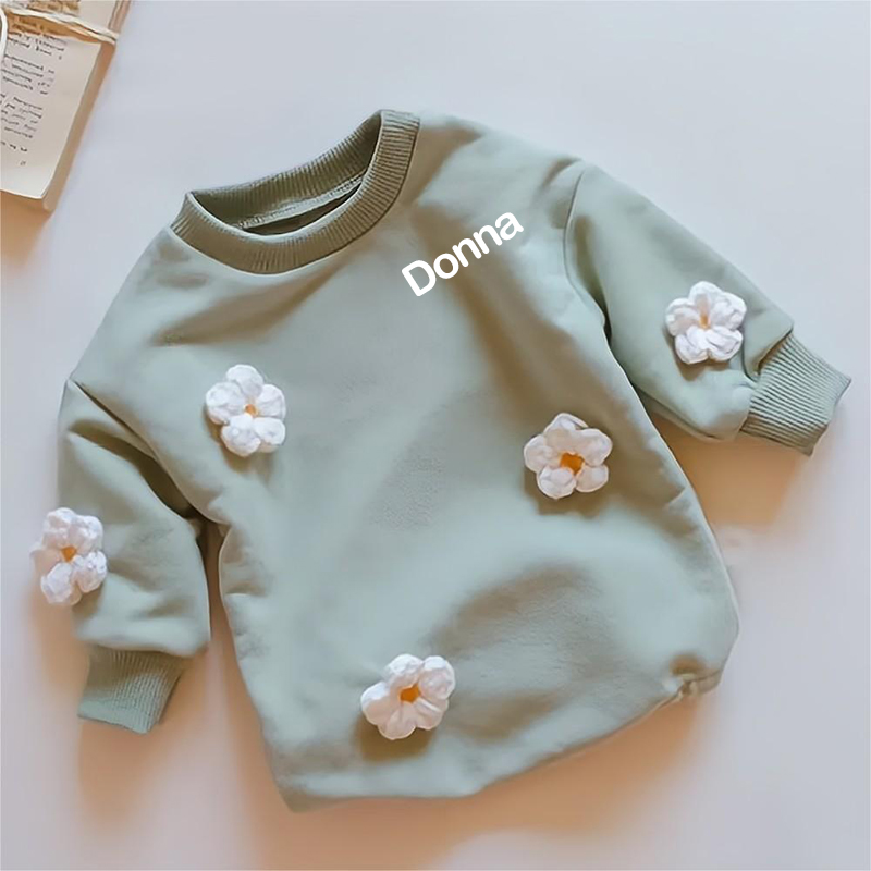 Personalized Baby Multicolor Long Sleeve Romper| BBCloth64