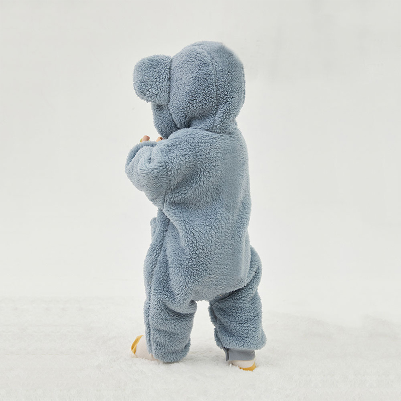   Personalized Baby Warm Winter Fleece  Embroidered Jumpsuits| BBCloth75