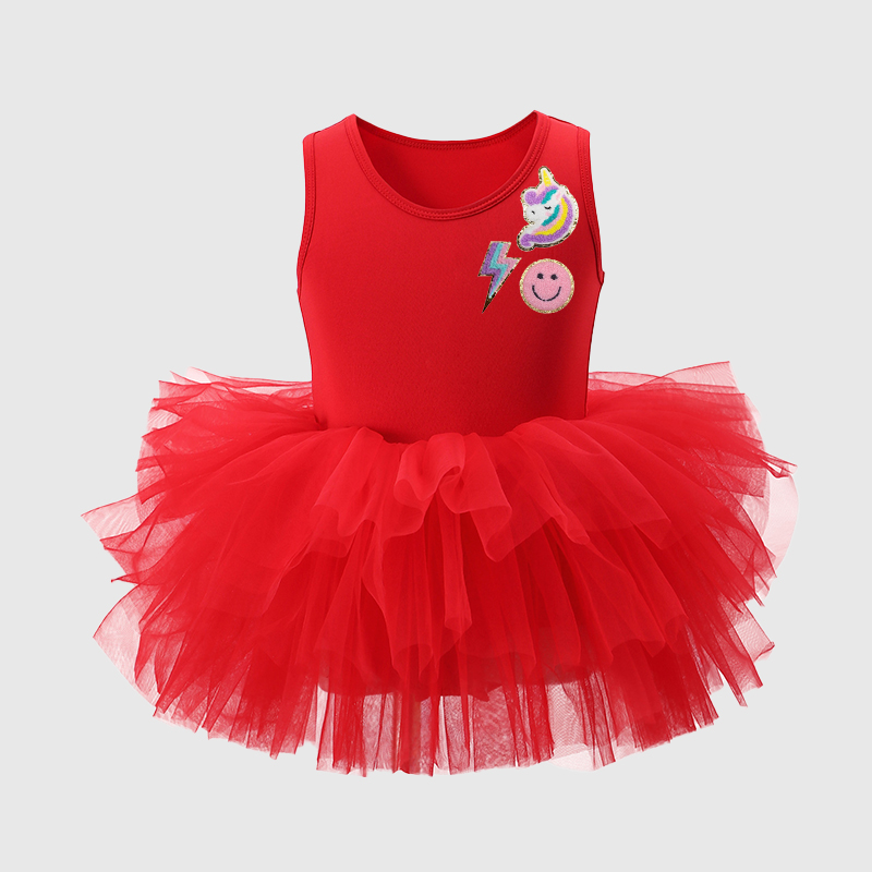 Personalized Girls Patch Dance TuTu Dress| Dress05